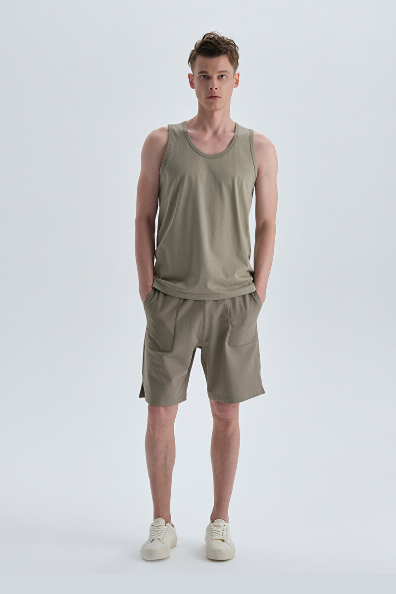 Dagi Mens Khaki Tanktop 22SM14004NG_HK | DAGI