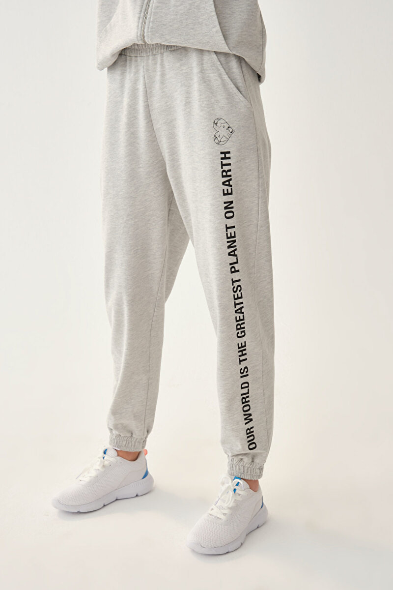 Dagi Womens Grey Melange Sweatpants 21WW15004BD_GRM | DAGI