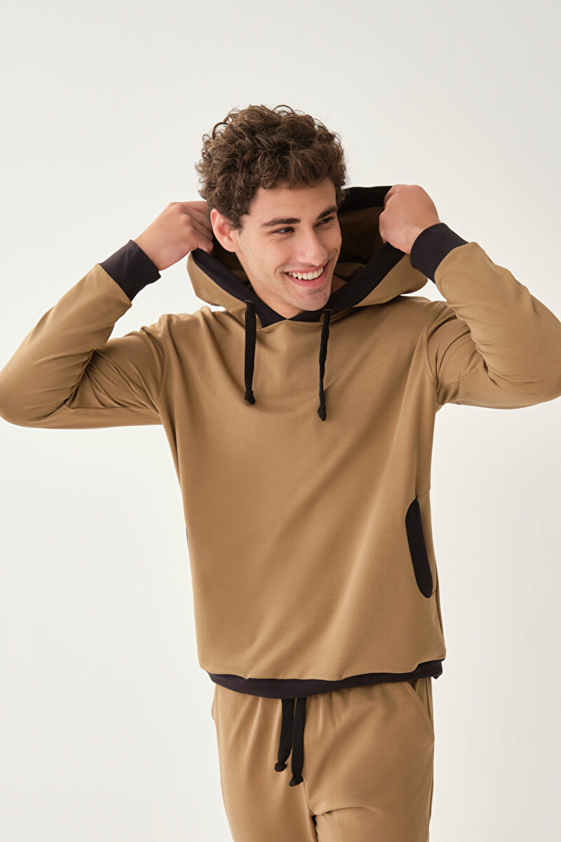 Dagi Mens Light Brown Sweatshirt 21WM12002ME_AKAH | DAGI