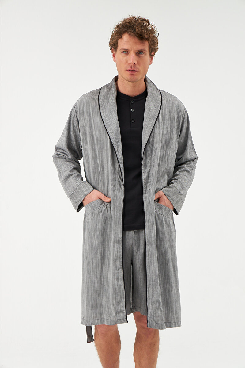 Dagi Mens Grey Melange Robe 21WM20003ME_GRM | DAGI