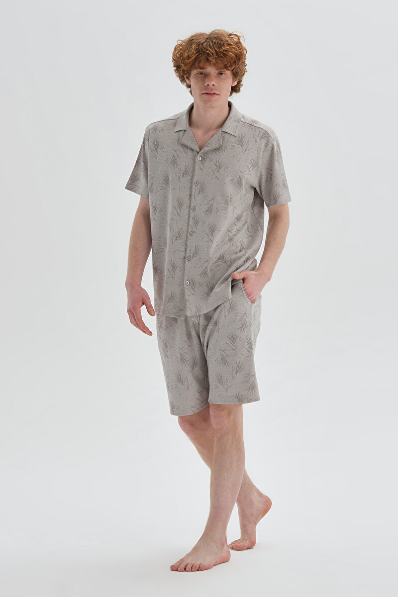 Dagi Mens Grey Short Pyjama Set 22SM85037NG_GR | DAGI