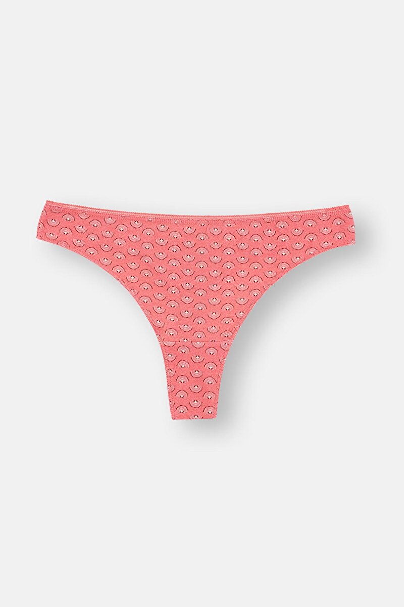 Mürdüm-Pembe-Turkuaz Kadın 3'Lü Desenli Thong Külot 24AW27559MA_720 | DAGI