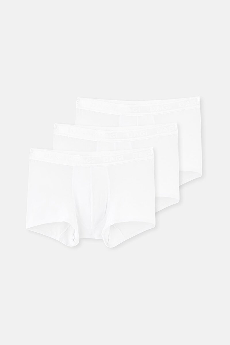 Beyaz Basic Micro Modal 3'lü Boxer E011000593_BY | DAGI