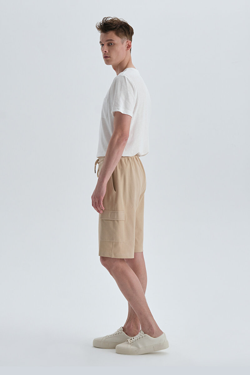 Dagi Mens Beige Shorts 22SM16074NG_BEJ | DAGI