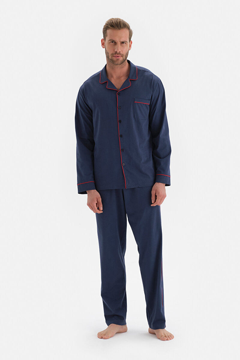 Dagi Men's Navy Pyjama Set