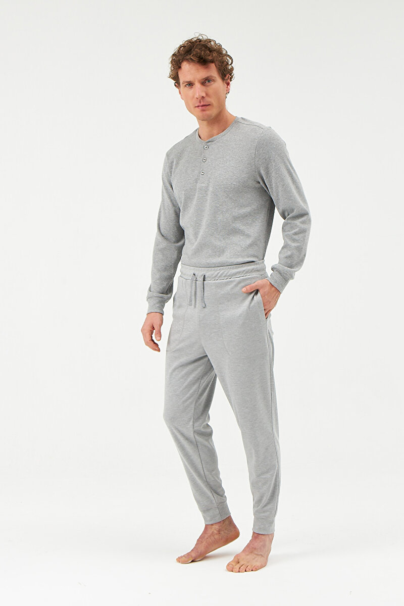 Dagi Mens Grey Melange Sweatpants 21WM16033ME_GRM | DAGI