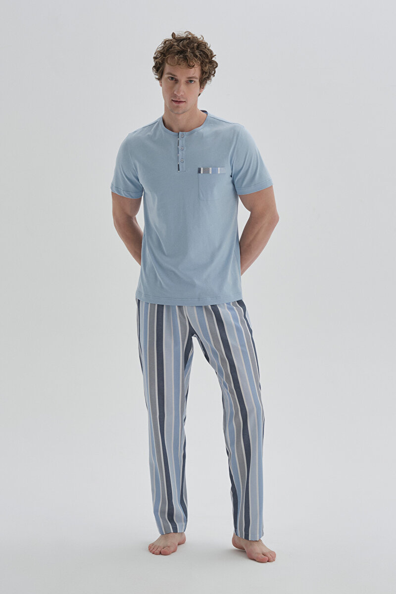 Dagi Mens Blue Pyjama Bottom 22SM48017NG_MV | DAGI