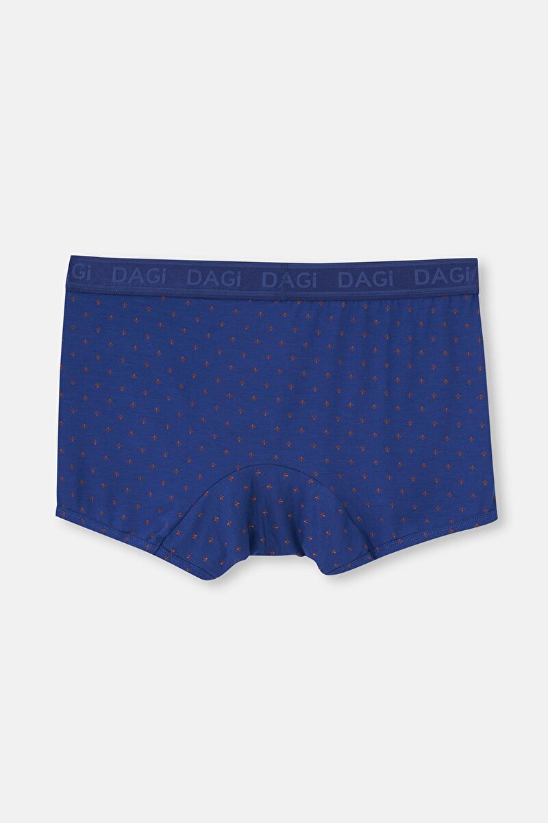 Kiremit-Lacivert 2'Li Desenli Micro Modal Boxer 24AM28274MA_662 | DAGI