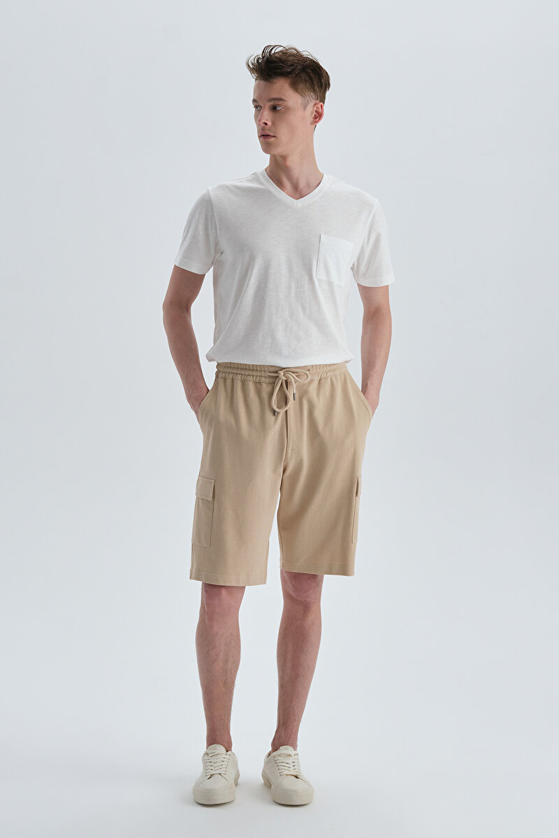 Dagi Mens Beige Shorts 22SM16074NG_BEJ | DAGI