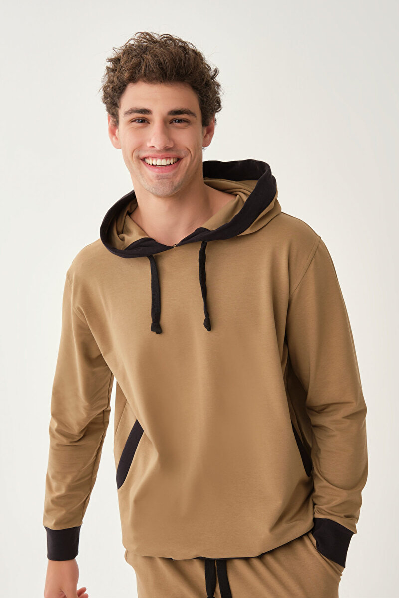 Dagi Mens Light Brown Sweatshirt 21WM12002ME_AKAH | DAGI