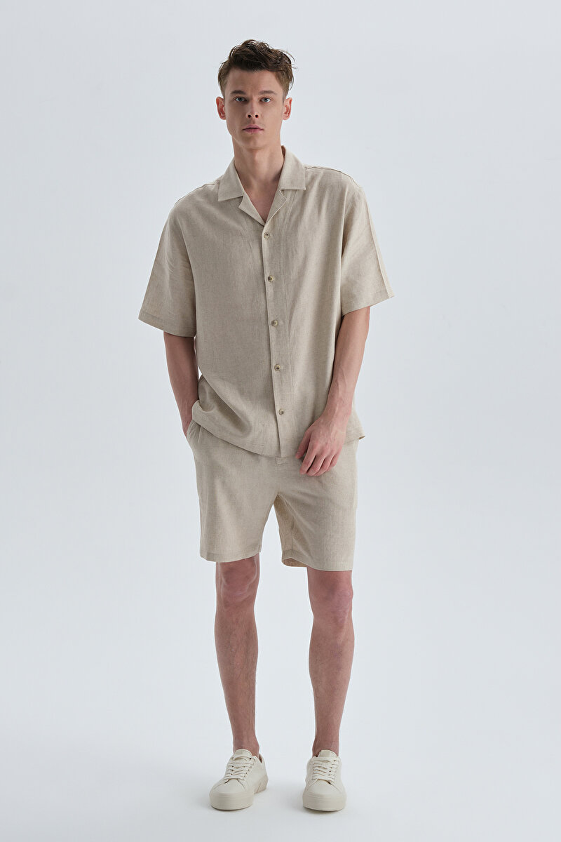 Dagi Mens Beige Shorts 22SM16047NG_BEJ | DAGI