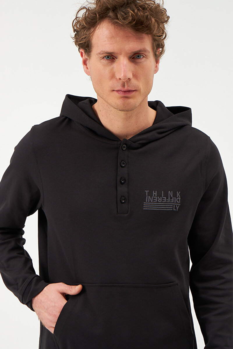 Dagi Mens Black Sweatshirt 21WM73006ME_SY | DAGI