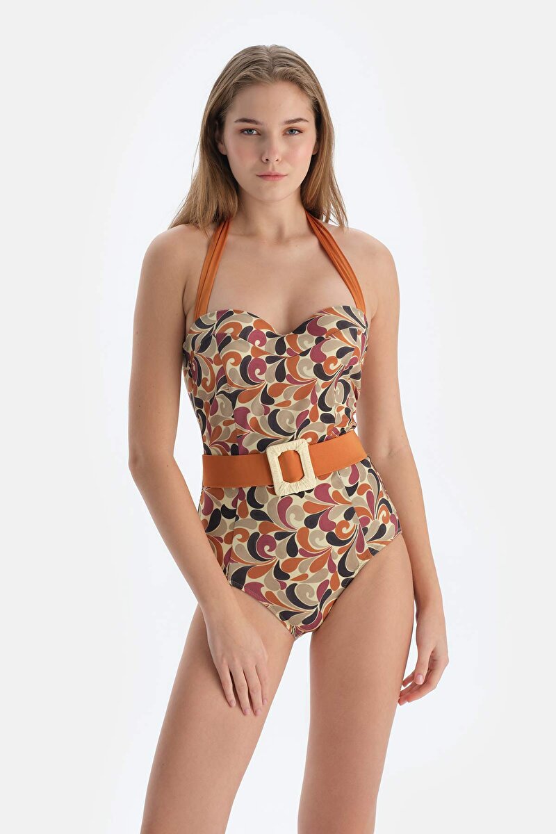 Kahverengi Straplez Kaplı Bikini Mayo 24SW85020ST_331 | DAGI