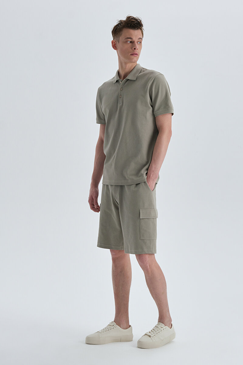 Dagi Mens Khaki T-Shirt 22SM12068NG_HK | DAGI