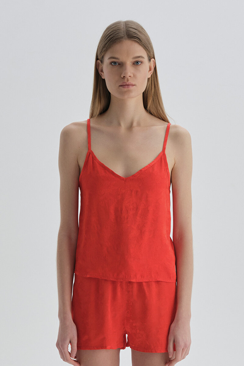 Dagi Womens Red Tanktop 22SW13035BD_KIR | DAGI