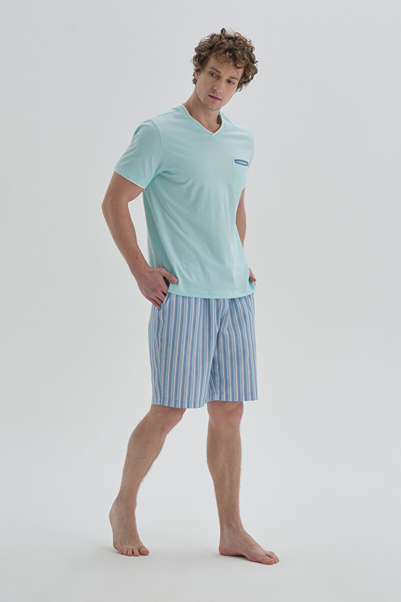 Dagi Mens Mint Short Pyjama Set 22SM85031NG_MNT | DAGI