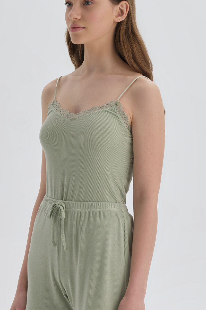 Dagi Womens Green Tanktop 22SW13017BD_YES | DAGI