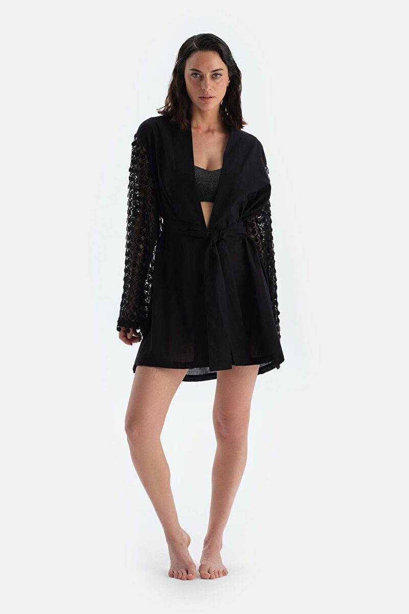 Siyah Kimono 25SW44087BA_366 | DAGI