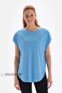Dagi Active Açık Mavi Kayık Yaka T-Shirt