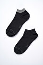 Siyah Erkek 2'Li Patik Çorap
